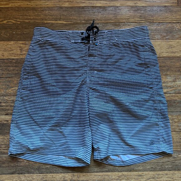 NWOT - Black & White Striped Board Shorts - Men size XL - Picture 1 of 7